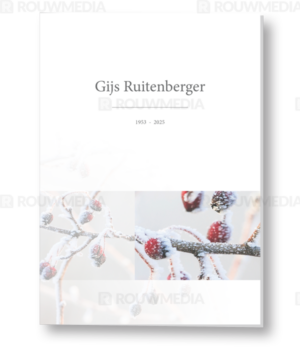 Rouwkaart met wintertakken