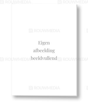 Blanco kaart met eigen beeldvullende afbeelding
