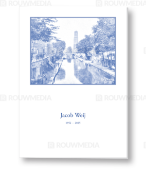 Rouwkaart met uitzicht op de Dom in Utrecht