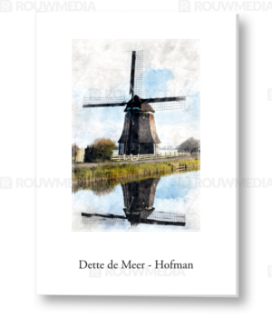 Rouwkaart met Hollandse molen