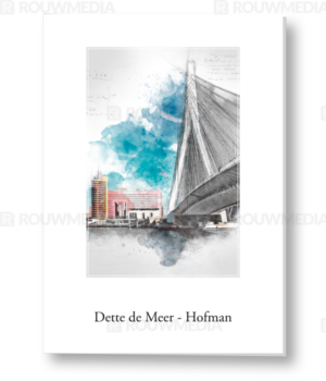 Rouwkaart met Rotterdam Erasmusbrug