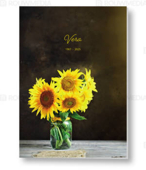 Zonnebloemen in een vaas