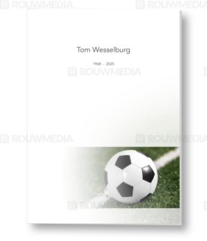 Rouwkaart met voetbal