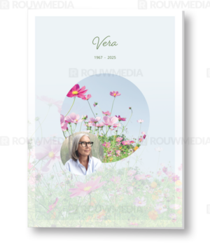 Veldbloemen met portretfoto