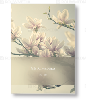 Rouwkaart met magnolia