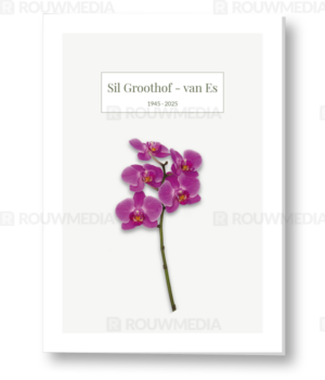 Rouwkaart orchidee